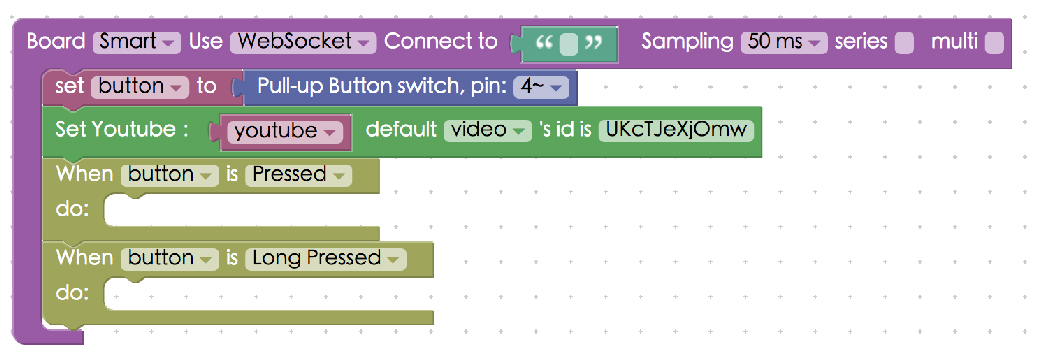 Using a Button Switch for Playing Youtube Videos :::: Webduino = Web × ...
